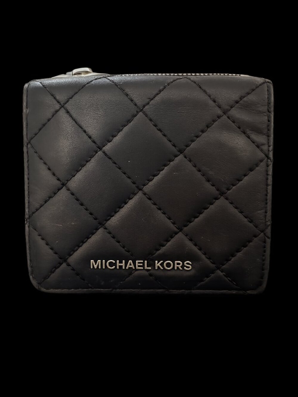 Michael Kors Women's Black Quilted Bifold Wallet